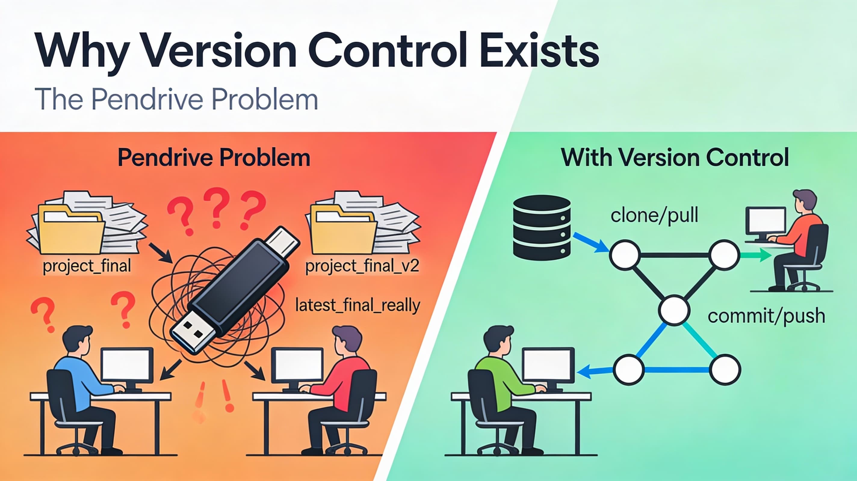 Why Version Control Exists: The Pendrive Problem